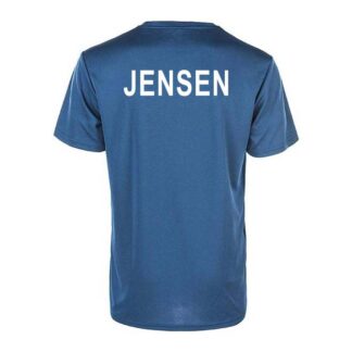 Hvidt rygtryk med navn